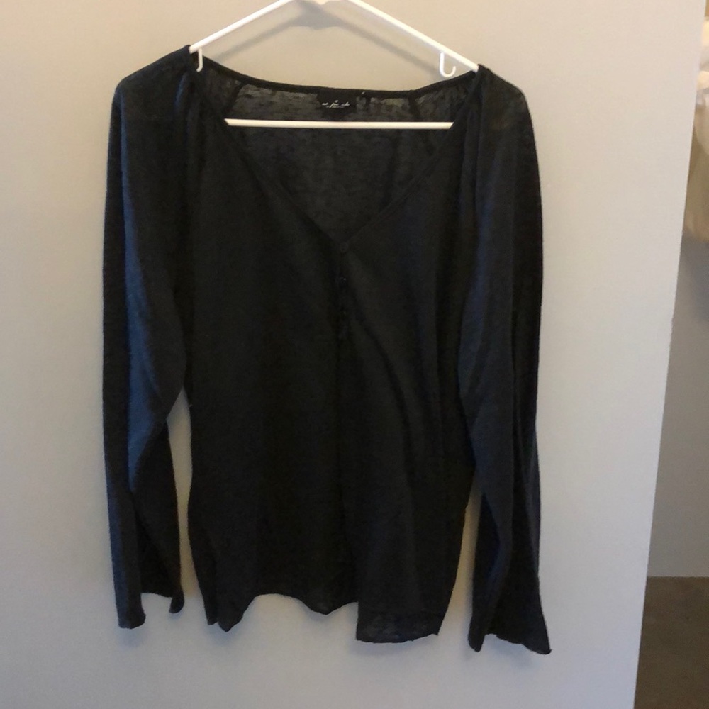 Black V Neck Top